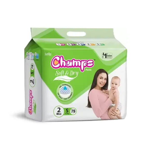 Dry Baby Pants Diapers - S (78 Pieces)-1 (1)